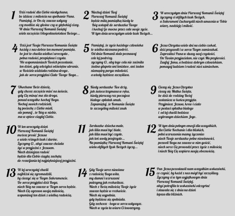 Piękne wiersze na zaproszenia komunijne – inspiracje, które zachwycą gości