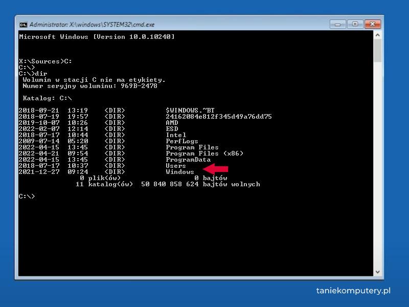 Wiersz poleceń bez Windowsa