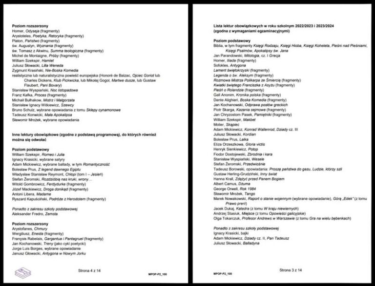 Jakie lektury wybrać na maturę w tym roku?