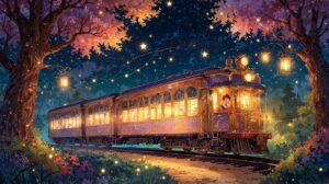 Wiersz o magicznym pociągu, który zabiera nas w nieznane przygody