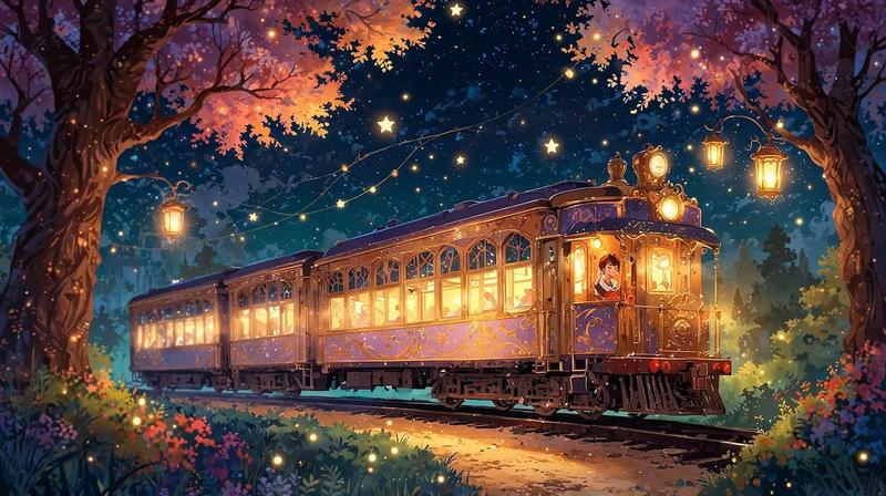 Wiersz o magicznym pociągu, który zabiera nas w nieznane przygody