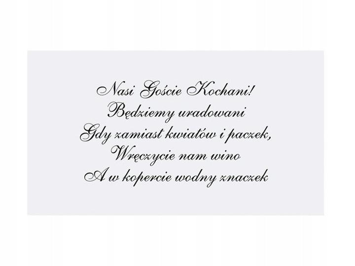 Poezja na zaproszenia ślubne